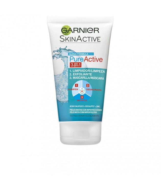 Facial Cleansing Gel Garnier Pure Active 3 in 1 (150 ml)