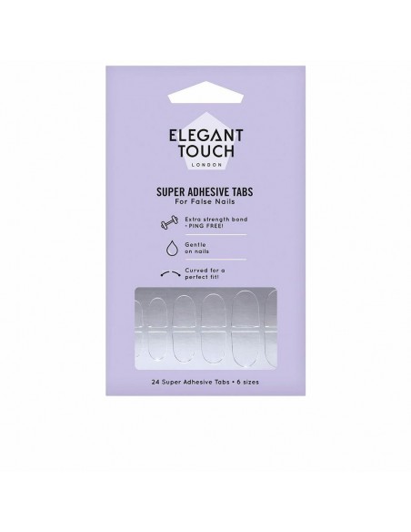 Adhésifs Elegant Touch Super Adhesives Tabs Faux Ongles (24 pcs)