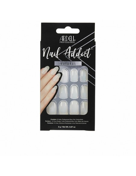 Uñas Postizas Ardell Nail Addict Natural Ovalada (24 pcs)