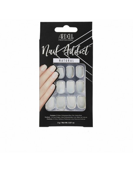 Uñas Postizas Ardell Nail Addict Natural Cuadrada (24 pcs)