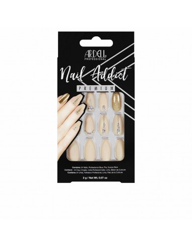 Falsche Nägel Ardell Nail Addict Nude Jeweled (24 pcs)