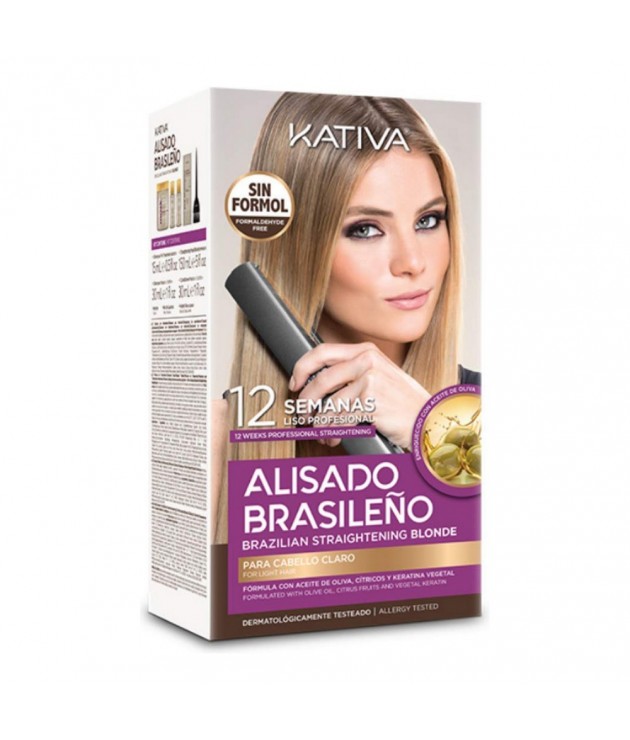 Brazilian Hair Straightener Set Kativa Pro Blonde (6 pcs)