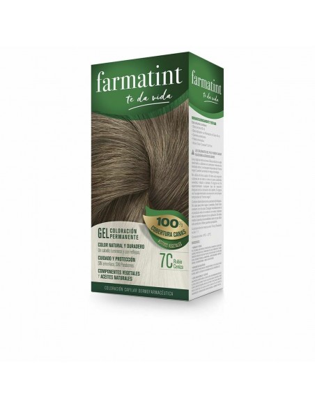 Tinte Permanente Farmatint 7c-Rubio Ceniza Gel