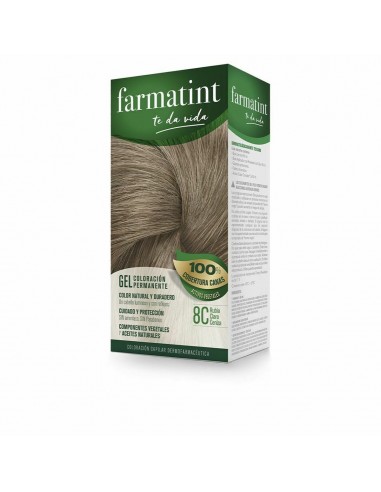 Permanente Kleur Farmatint 8c-Rubio Claro Ceniza Gel