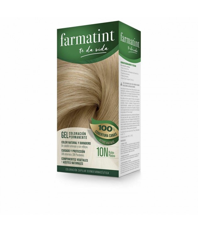 Permanente Kleur Farmatint 10n-Rubio Platino Gel