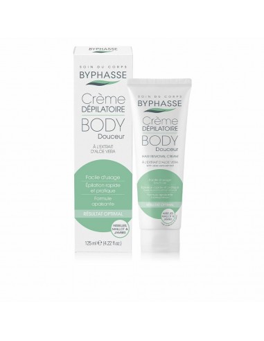 Body Hair Removal Cream Byphasse Aloe Vera (125 ml)