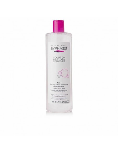 Agua Micelar Desmaquillante Byphasse 4 en 1 (500 ml)