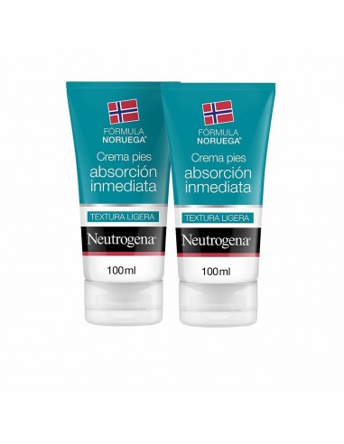 Crema de Pies Hidratante Neutrogena instantánea Absorción (2 x 100 ml)