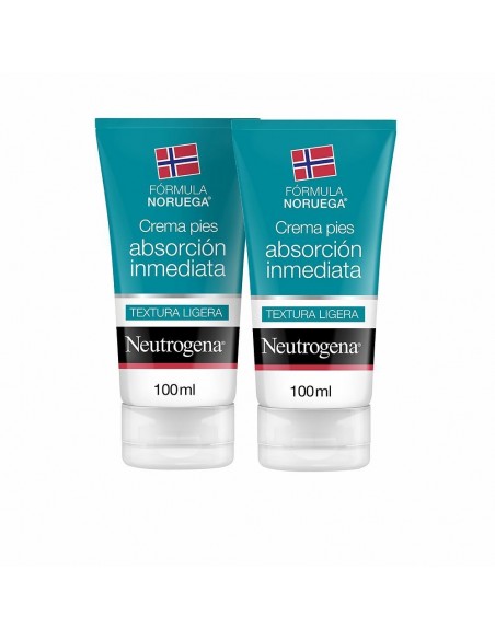 Crema de Pies Hidratante Neutrogena instantánea Absorción (2 x 100 ml)