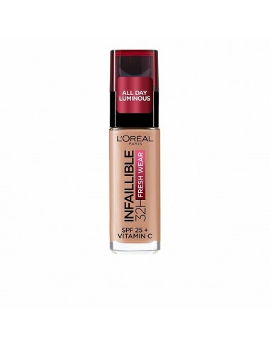 Base de Maquillage Crémeuse L'Oreal Make Up Infalible Fresh Wear 160-lin rose Spf 25 (30 ml)