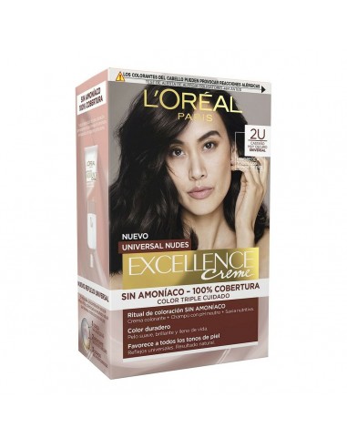 Amoniakfreie Färbung L'Oreal Make Up Excellence 2u-darkest brunette