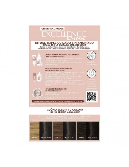 Teinture sans ammoniaque L'Oreal Make Up Excellence 2u-darkest brunette