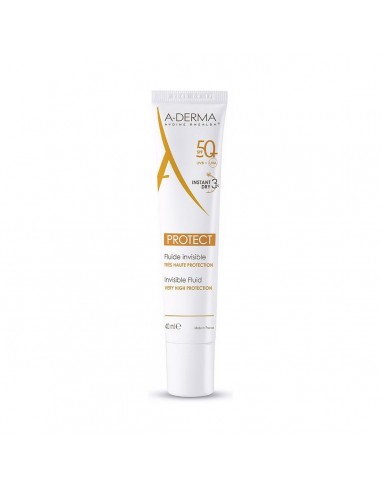 Écran solaire visage A-Derma Protect Fluide Invisible SPF 50+ (40 ml)