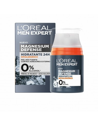 Crème Hydratante pour le Visage L'Oreal Make Up Men Expert Magnesium Defense 24 heures (50 ml)