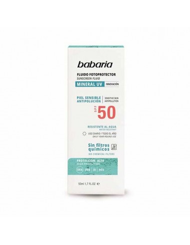 Protecteur Solaire Fluide Babaria Solar Mineral UV Spf 50 (50 ml)