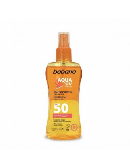 Body Zonnebrandspray Babaria Solar Aqua UV Spf 50 (200 ml)