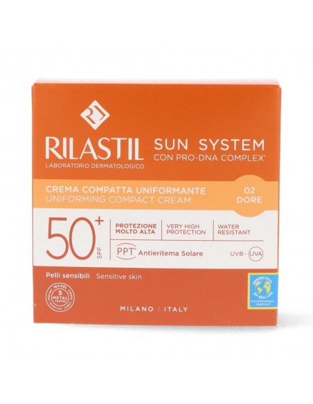 Poudres Compactes de Bronzage Rilastil Sun System Spf 50+ Doré (10 g)