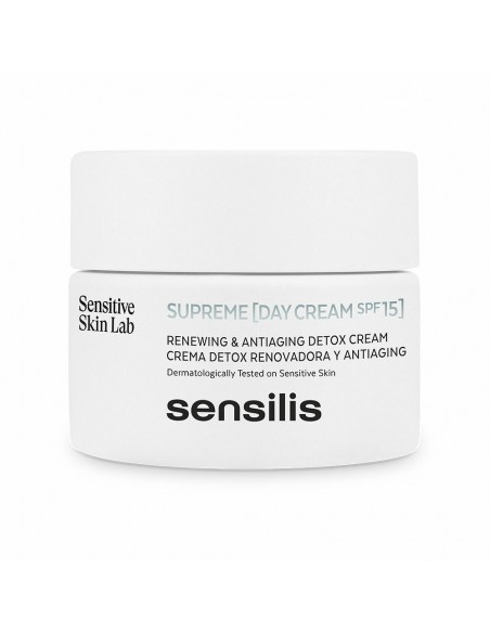 Day-time Anti-aging Cream Sensilis Supreme Detox Renew Spf 15+ (50 ml)