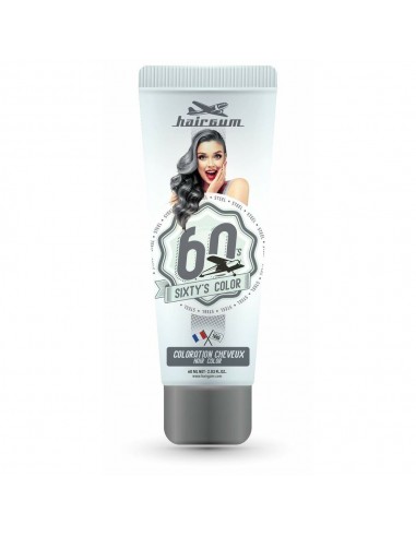 Coloration Semi-permanente Hairgum Sixty's Color Acier (60 ml)