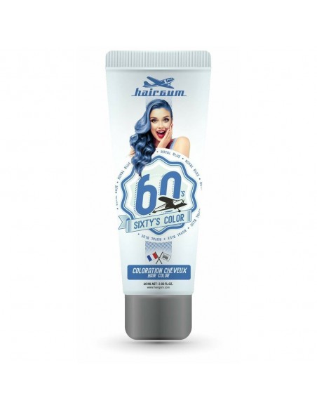 Demi-permanentes Färbemittel Hairgum Sixty's Color royal blue (60 ml)