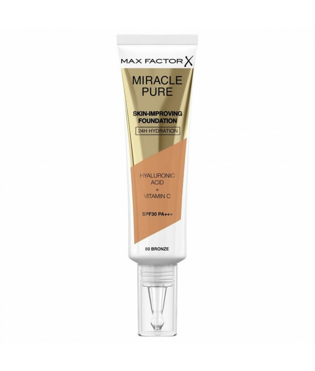 Base de maquillage liquide Max Factor Miracle Pure 80-bronze SPF 30 (30 ml)