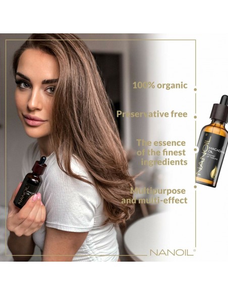 Huile corporelle Nanoil Power Of Nature Huile de noix de macadamia (50 ml)