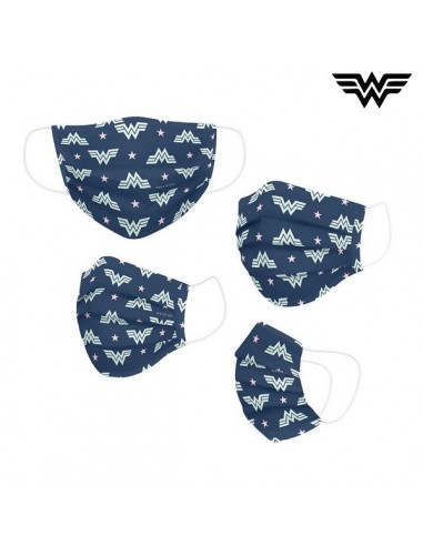 Masque en tissu hygiénique réutilisable Wonder Woman Adulte Bleu