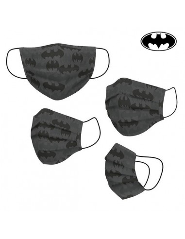 Mascarilla Higiénica de Tela Reutilizable Batman Infantil Gris