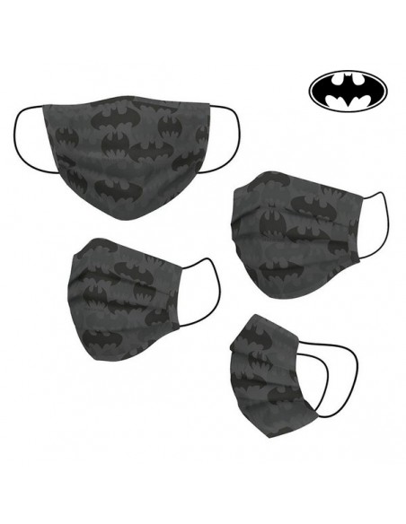 Masque en tissu hygiénique réutilisable Batman Enfant Gris