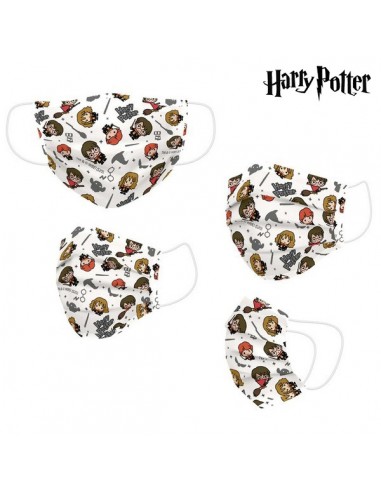 Mascherina Igienica in Stoffa Riutilizzabile Harry Potter Beige