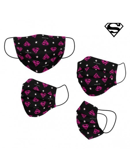 Masque en tissu hygiénique réutilisable DC Super Hero Girls Adulte Noir