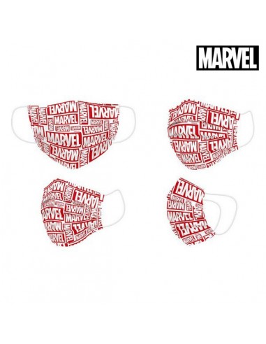 Hygienic Face Mask Marvel + 11 Years Red