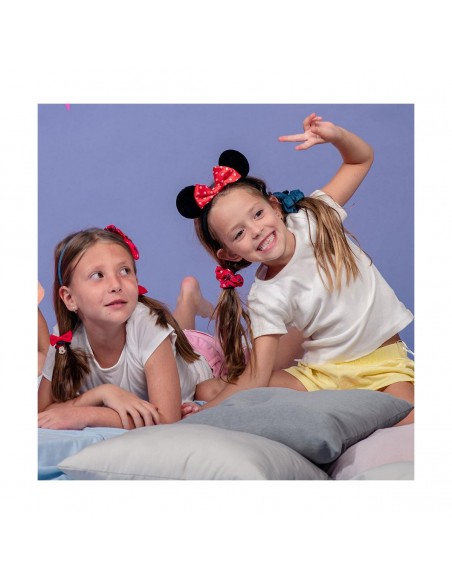 Elastiques pour Cheveux Minnie Mouse Rouge Bleu Lien 2 Unités