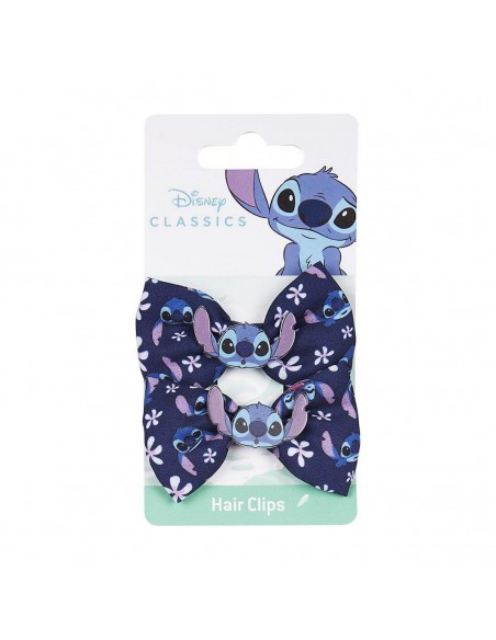 Pinces à cheveux Stitch Bleu Lien 2 Unités