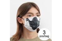 Masque en tissu hygiénique réutilisable Gas Luanvi Taille M Pack de 3 unités